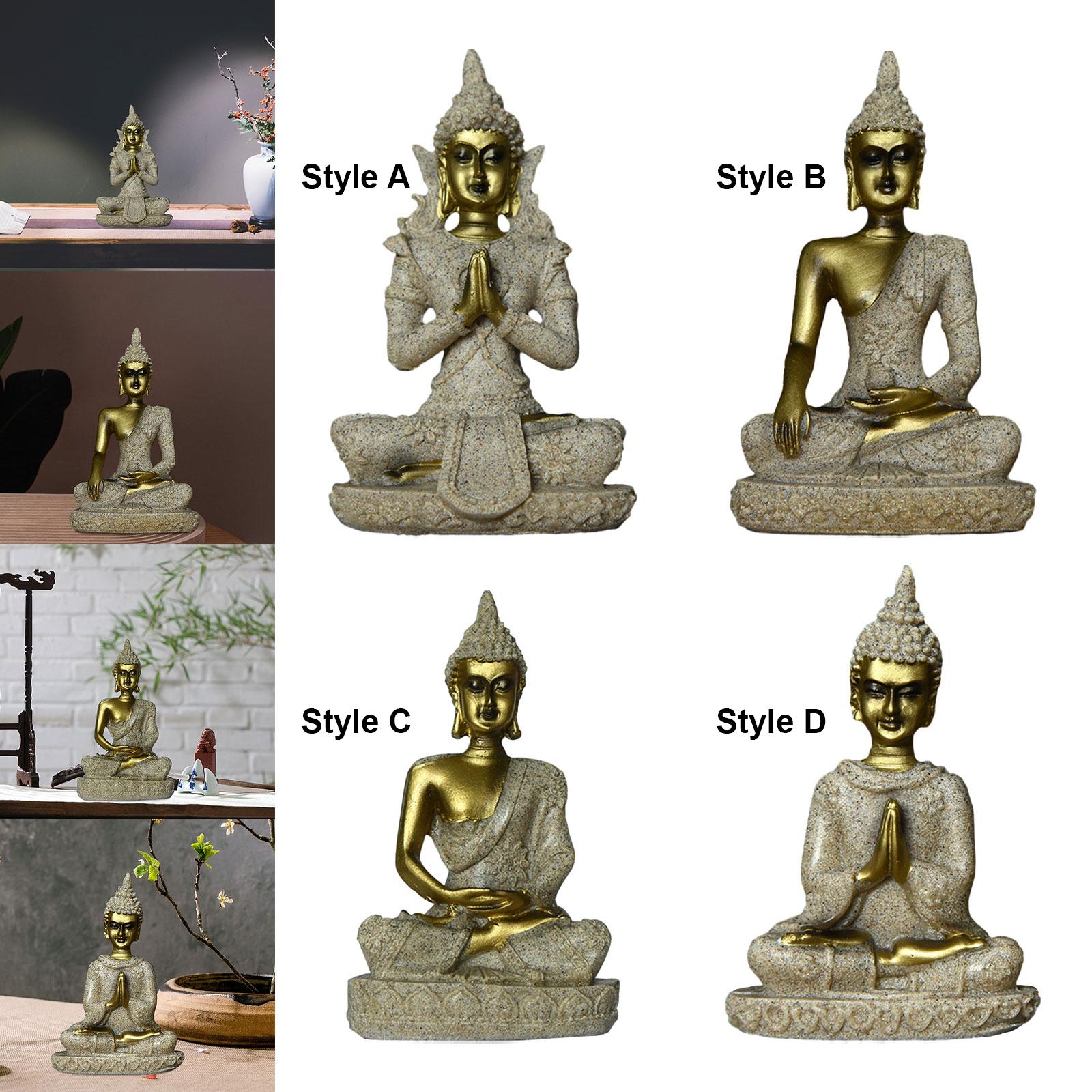 Resin Art Work - ของตกแต่งสไตล์พุทธ รูปปั้นพระพุทธรูปเรซิน สำหรับตกแต่งบ้าน สำนักงาน โต๊ะทำงาน งานฝีมือไทย