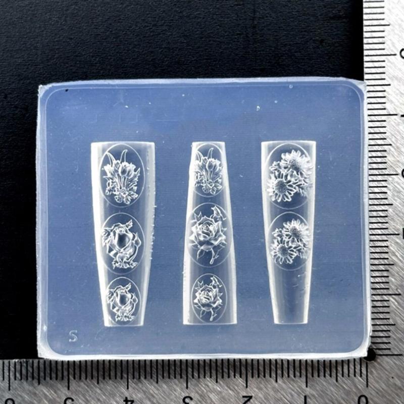 Resin Art Equipment - 31BB นูนซิลิโคนเล็บแม่พิมพ์นำกลับมาใช้ใหม่ยืดหยุ่นหัตถกรรมเครื่องมือสำหรับเครื่องประดับเรซินเคสโทรศัพท์ตกแต่ง