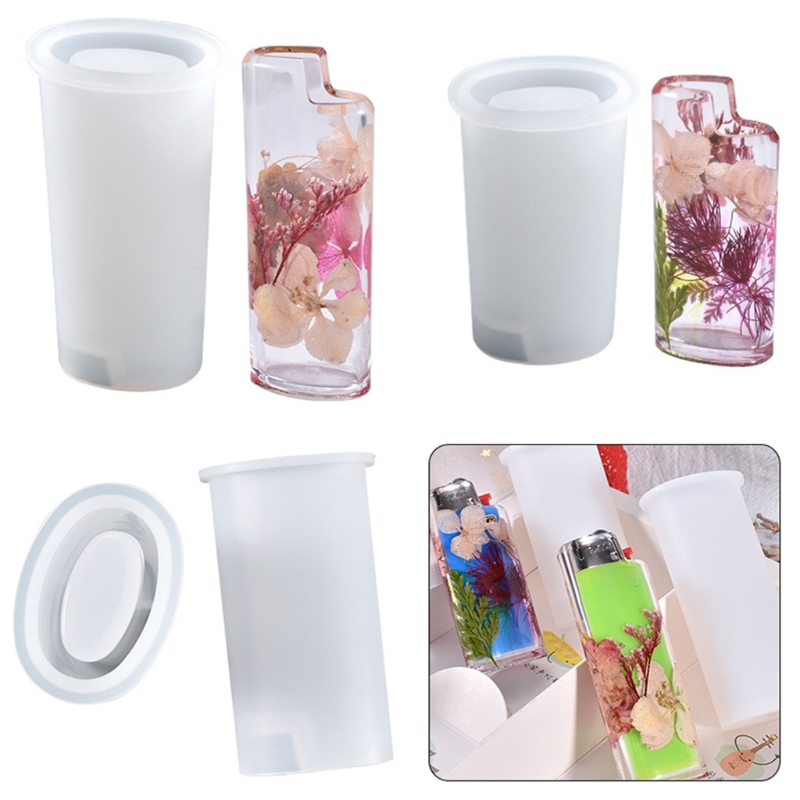 Resin Art Case - ไฟแช็กซิลิโคนแม่พิมพ์ซิการ์กรณีป้องกันอีพ็อกซี่เรซินแม่พิมพ์ DIY ศิลปะหัตถกรรมเครื่องมือสำหรับ J5/J3/J6 DropShip