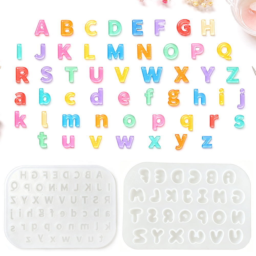 แม่พิมพ์ซิลิโคนขนาดเล็ก S0321  - Resin Art Alphabet บทวิจารณ์และราคา