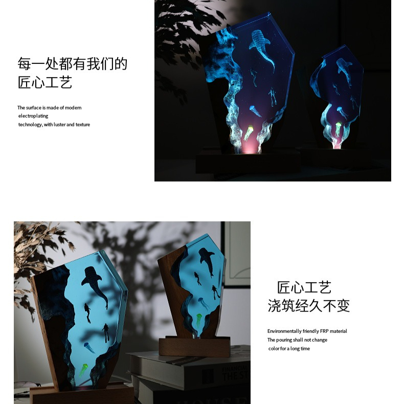 ของตกแต่งเรซิ่นรูปน้ำพุร้อน วา - Resin Art Wedding Gift บทวิจารณ์และราคา