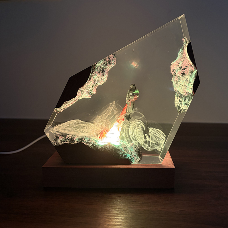 โคมไฟตั้งโต๊ะเรซิ่นรูปทรงอนิเม - Resin Art Baby บทวิจารณ์และราคา