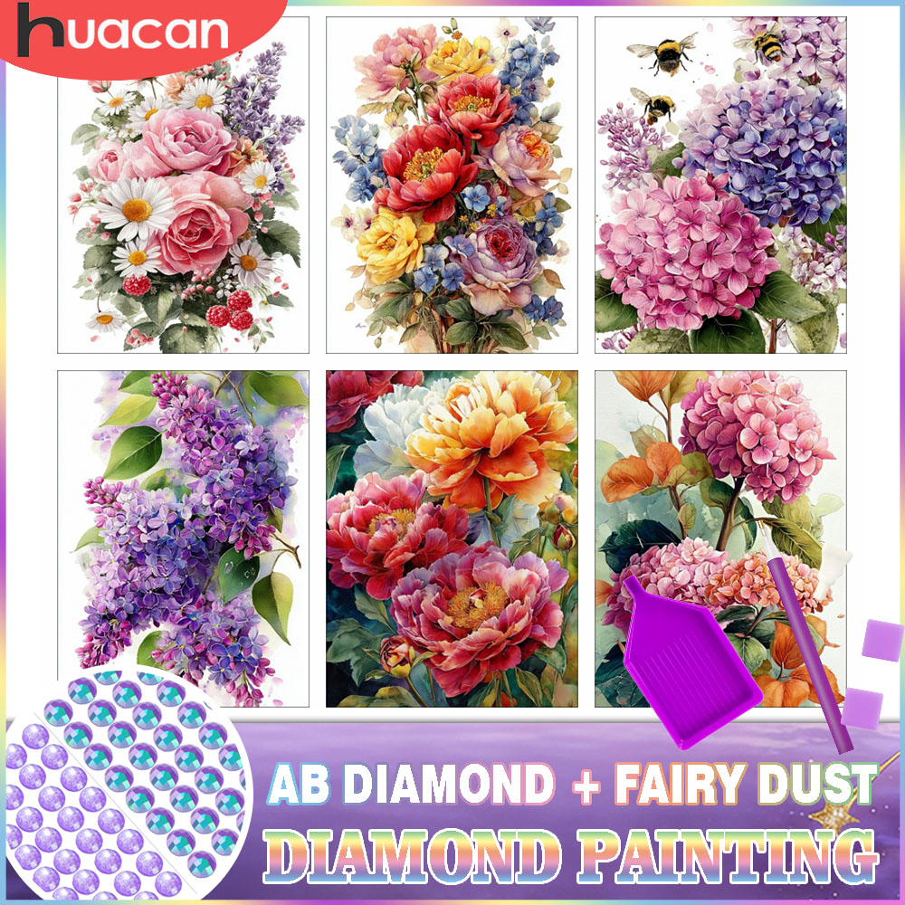 ชุดเพชรปักภาพ HUACAN ลายดอกกุห - Resin Art Rose บทวิจารณ์และราคา